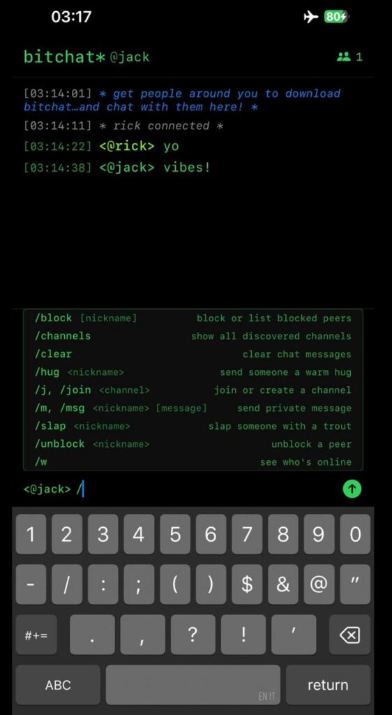 Working of Bitchat